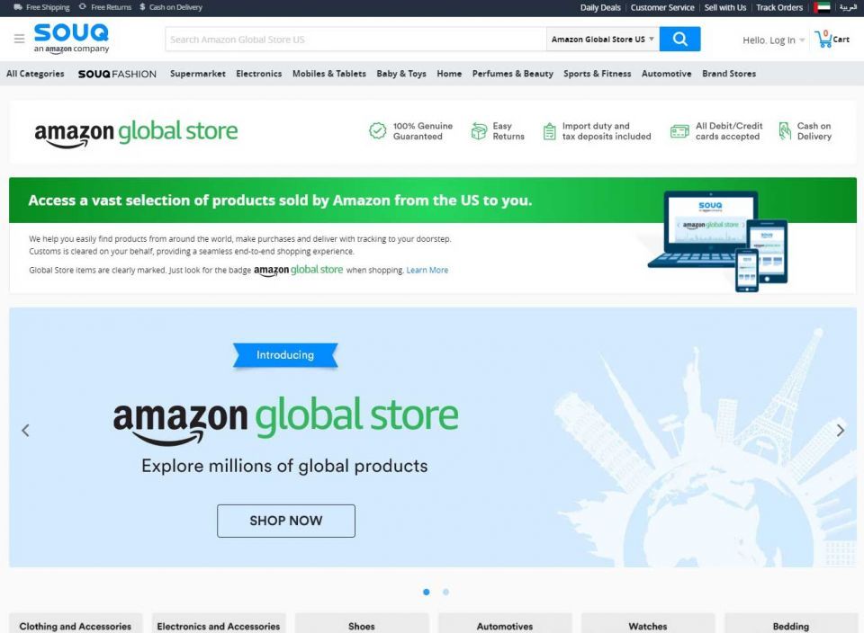 Amazon-Global-store marketplace